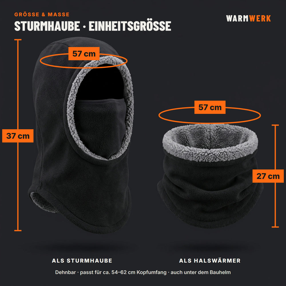 Maße der Sturmhaube