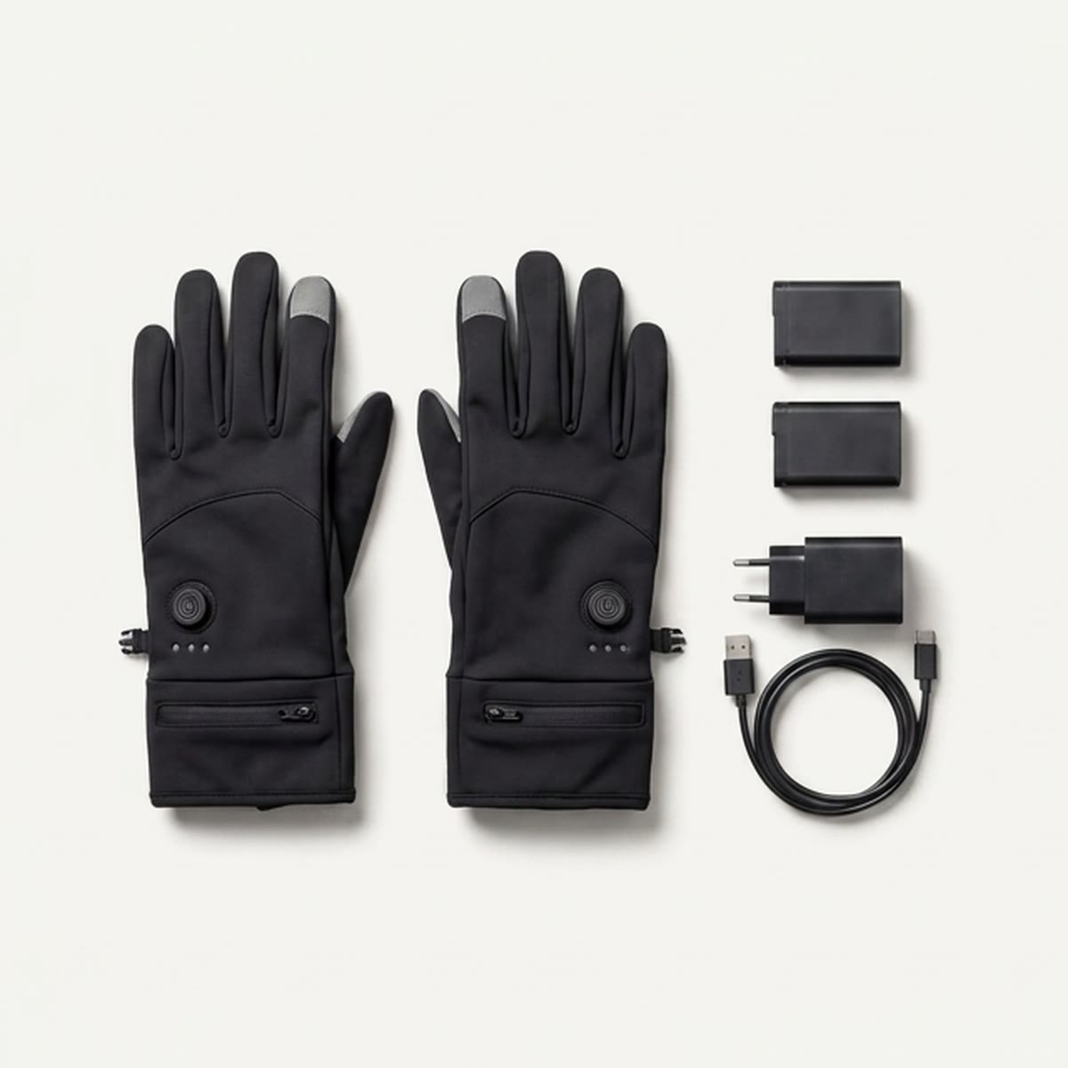 Beheizte Handschuhe – 1 Paar mit Akkus und Ladegerät