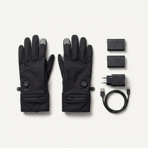 Beheizte Handschuhe – 1 Paar mit Akkus und Ladegerät